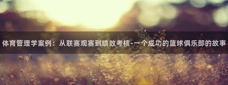 必一体育可靠吗：体育管理学案例：从联赛观赛到绩效考核-一个成